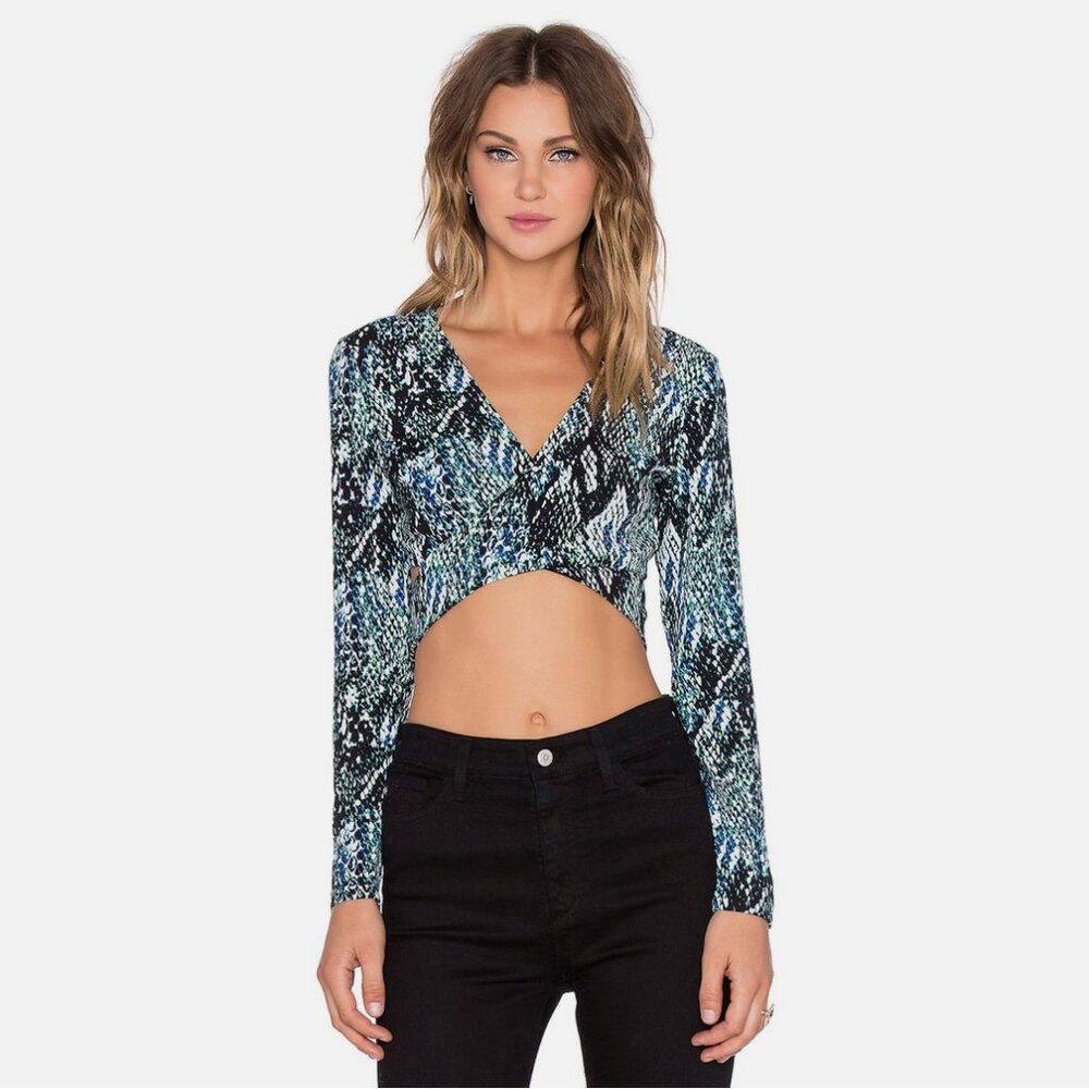 NBD In Deep Long Sleeve Crop Top